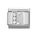 NOM N LETTER CZ SILV SHINE