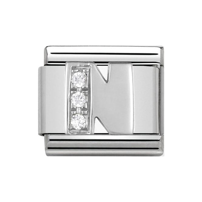 NOM N LETTER CZ SILV SHINE