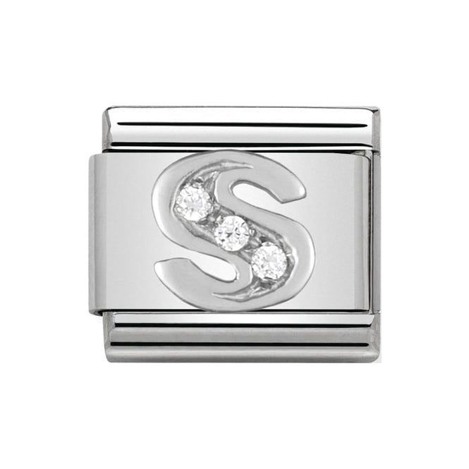 NOM S LETTER CZ SILV SHINE