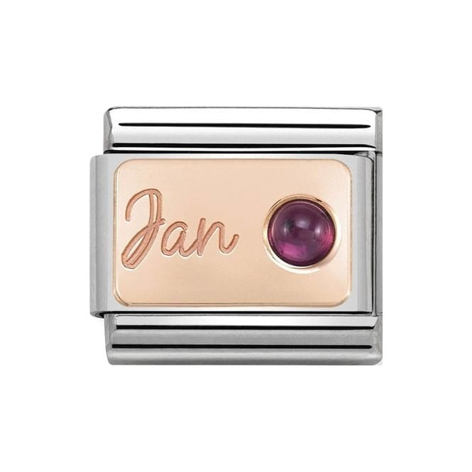NOM ROSE GOLD JAN GARNET - STONE MONTH