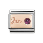 NOM ROSE GOLD JAN GARNET - STONE MONTH