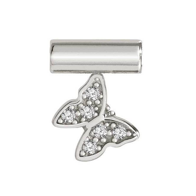 147116/010 NOM SEIMIA SILVER CZ BUTTERFLY SYMBOLS