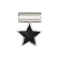 NOM SEIMIA SILVER ENAMEL BLK STAR SYMBOL