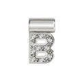 NOM SEIMIA B SILVER CZ LETTERS