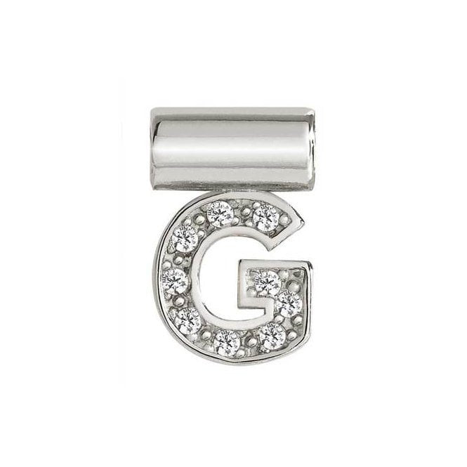 NOM SEIMIA G SILVER CZ LETTERS