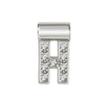 NOM SEIMIA H SILVER CZ LETTERS