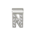 NOM SEIMIA N SILVER CZ LETTERS