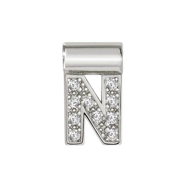 NOM SEIMIA N SILVER CZ LETTERS