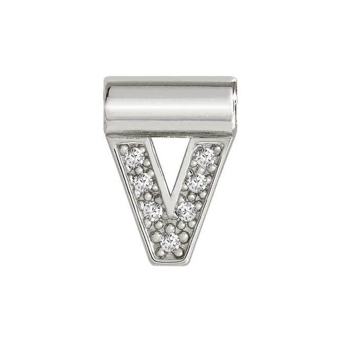 NOM SEIMIA V SILVER CZ LETTERS