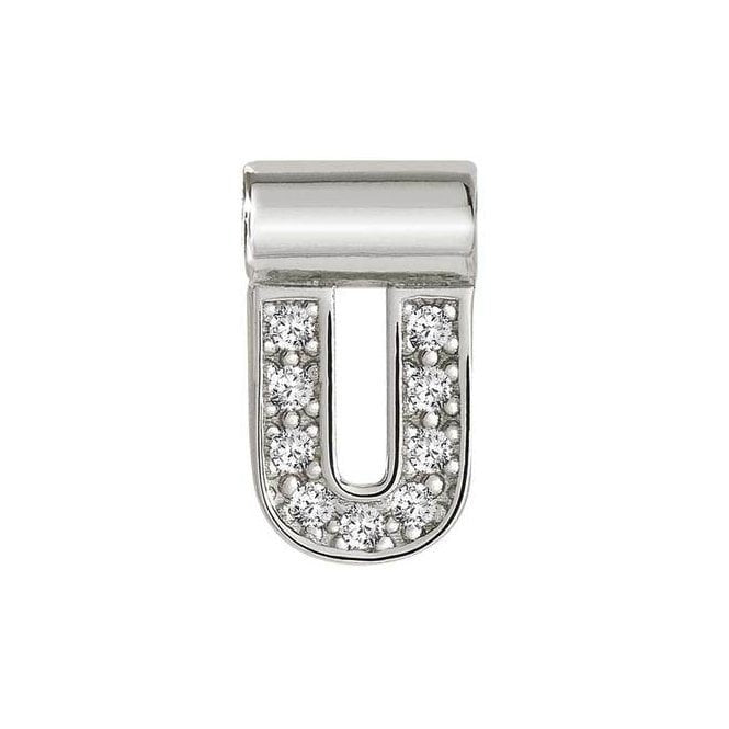 NOM SEIMIA U SILVER CZ LETTERS