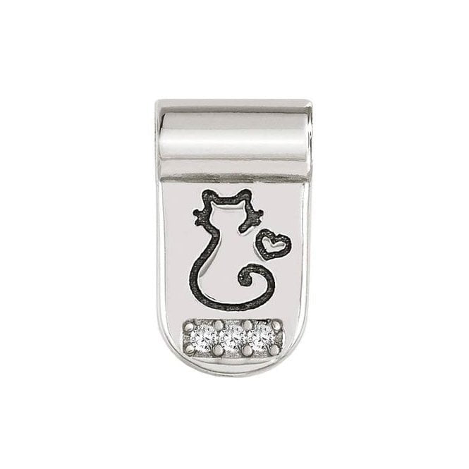 NOM SEIMIA SILVER CAT CZ SYMBOLS