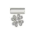NOM SEIMIA SILVER CZ FOUR LEAF CLOVER SYMBOLS
