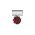 NOM SEIMIA SILVER RED CZ STONE