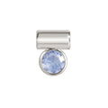 NOM SEIMIA SILVER LIGHT BLUE CZ STONE