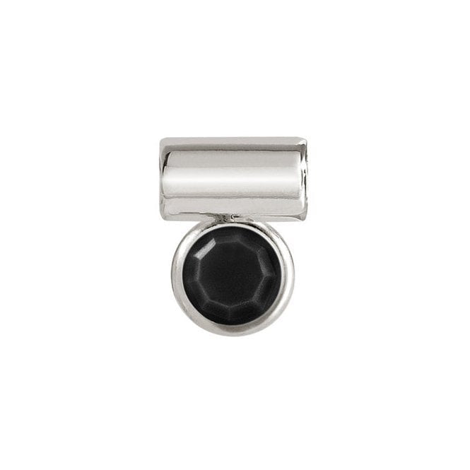 NOM SEIMIA SILVER RND BLK CZ STONE