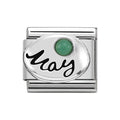 NOM EMERALD MAY BIRTHSTONE SILV SH - SYMBOLS