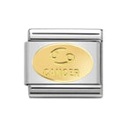 NOM CANCER GOLD - ZODIAC OVAL