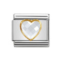NOM HEART CZ WHITE 18YG - HEART CZ