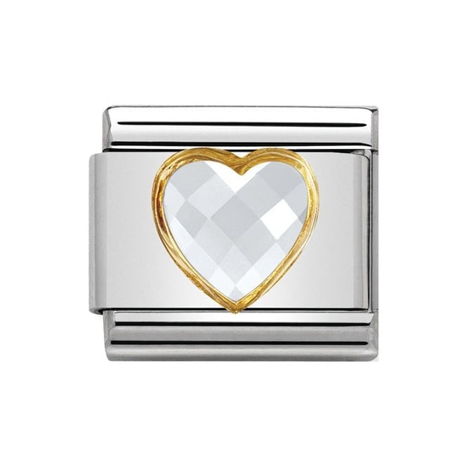 NOM HEART CZ WHITE 18YG - HEART CZ