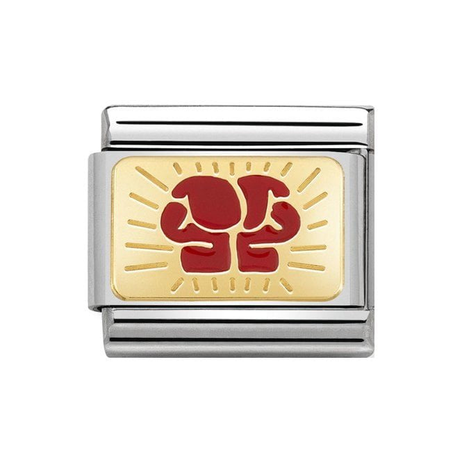 030287/10 NOMINATION BOXING GLOVES ENAMEL CHARM - SPORTS