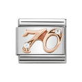 NOM NUMBER 70 SEVENTY CZ ROSE GOLD