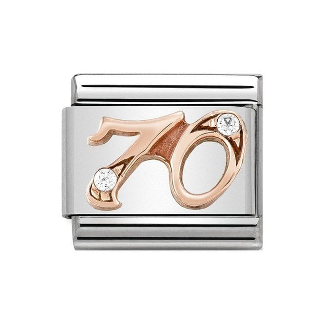 NOM NUMBER 70 SEVENTY CZ ROSE GOLD