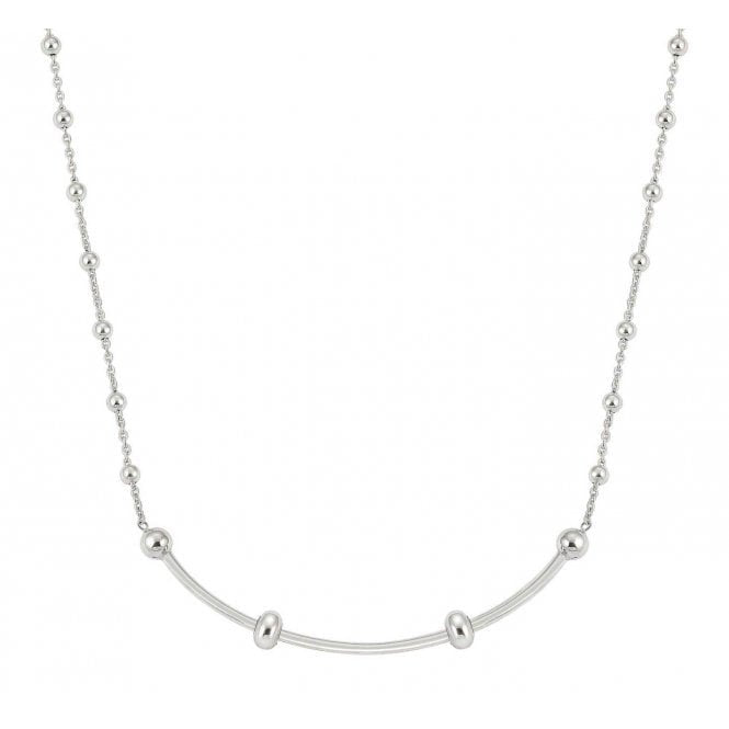 NOM SEIMIA SILVER RIGID BEAD NECKLACE