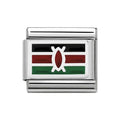 NOM KENYA ENAMEL FLAG SILV SHINE