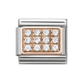 NOM ROSE GOLD WHITE PAVE PLATE