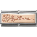 NOM RG LOVE WITH FLOWERS DOUBLE ENGRAVED