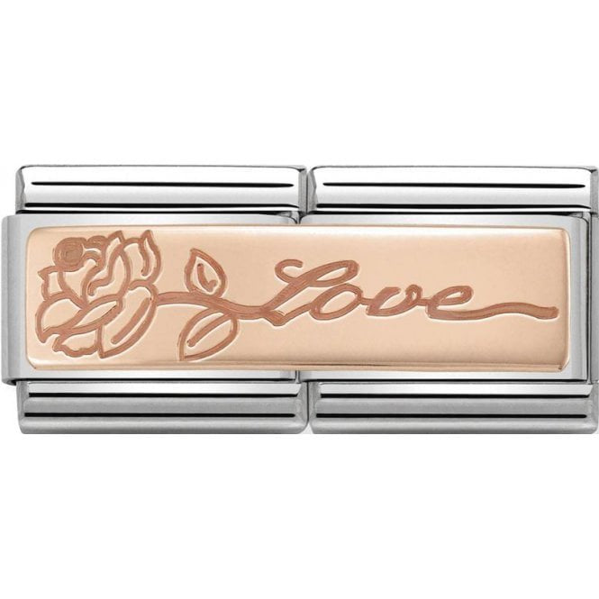 NOM RG LOVE WITH FLOWERS DOUBLE ENGRAVED