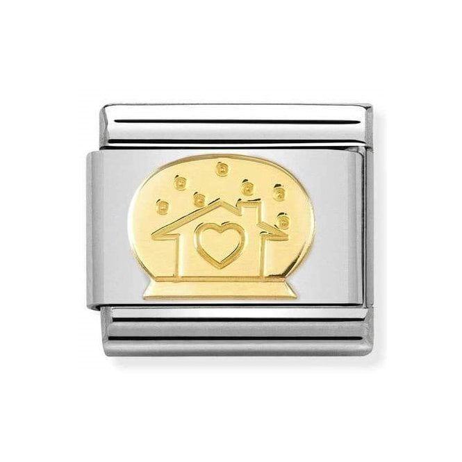 NOM GLASS BALL WITH HOUSE - SYMBOLS