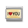 NOM I HEART YOU GOLD RED - PLATES