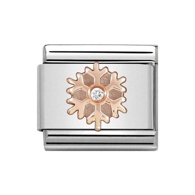 NOM ROSE GOLD CZ SNOWFLAKE