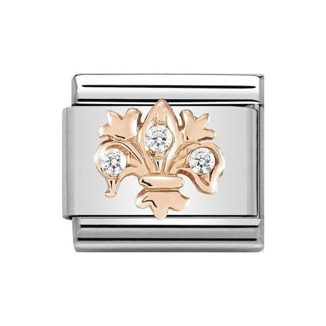 NOM ROSE GOLD WHITE LILY CZ