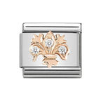 NOM ROSE GOLD WHITE LILY CZ