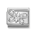 NOM WHT CZ BUTTERFLY MULTI CZ SILV - SYMBOLS