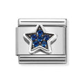 NOM SILV BLUE STAR CZ CHARM SYMBOLS
