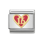 NOM PINK 16 SIXTEEN HEART ENAMEL - LOVE