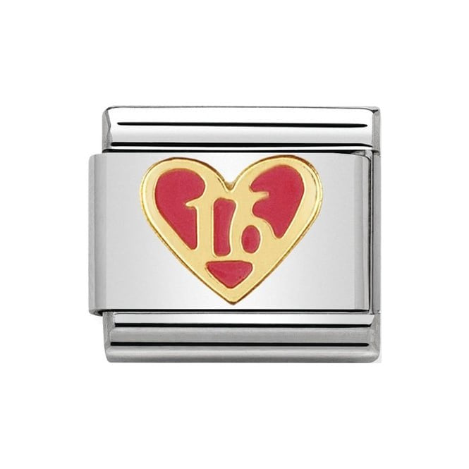 NOM PINK 16 SIXTEEN HEART ENAMEL - LOVE