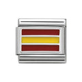 NOM SPAIN ENAMEL FLAG SILV SHINE