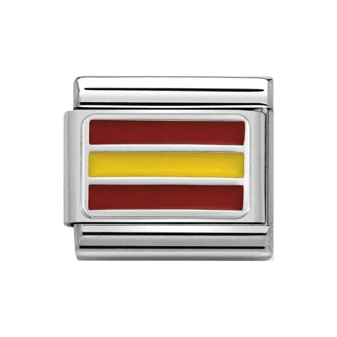 NOM SPAIN ENAMEL FLAG SILV SHINE