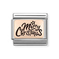 NOM MERRY CHRISTMAS ITALICS ROSE - PLATES
