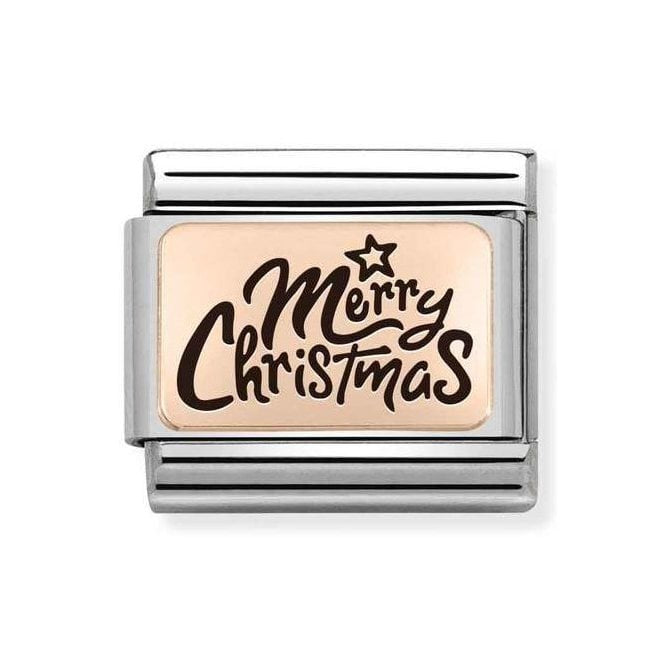 NOM MERRY CHRISTMAS ITALICS ROSE - PLATES