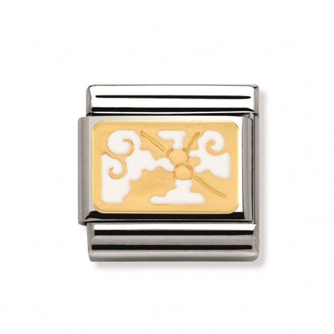 NOM HOLLY WITH WHT ENAMEL - CHRISTMAS