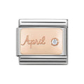 NOM ROSE GOLD APRIL DIAMOND - STONE MONTH