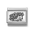 NOM HEDGEHOG FLOWERS SILV - PLATES (IC)