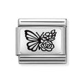 NOM BUTTERFLY FLOWERS SILV - PLATES (IC)