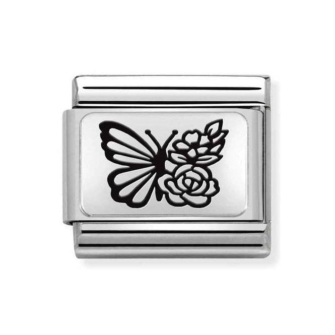 NOM BUTTERFLY FLOWERS SILV - PLATES (IC)