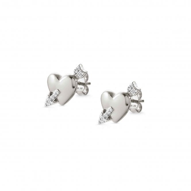 NOM SILV HEART WITH ARROW CZ SWEETROCK ERS